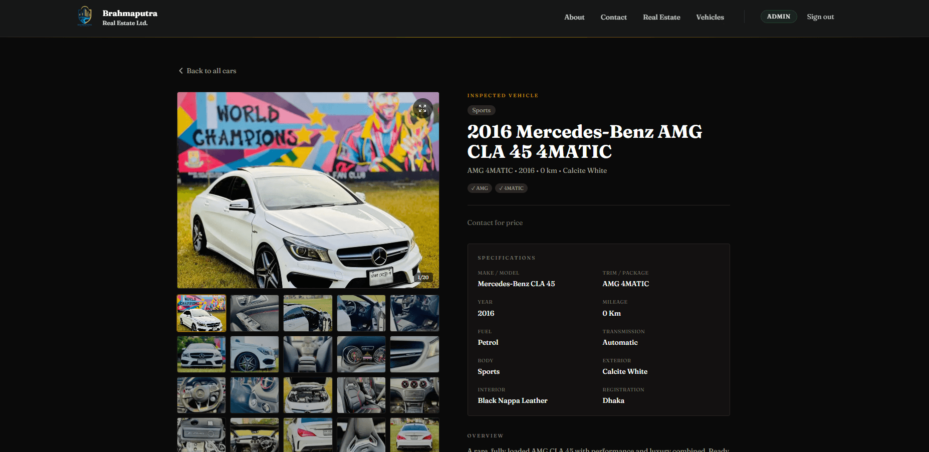 Brahmaputra vehicle listing detail — Mercedes-Benz AMG with full specifications
