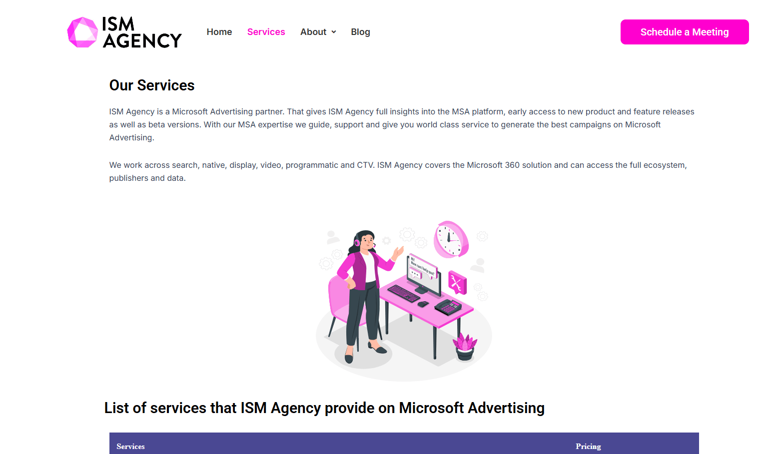 ISM Agency About page — team at GITEX