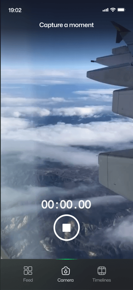 Lifestory active recording screen