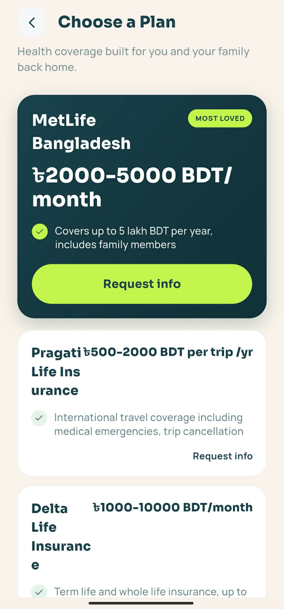 Insurance plans