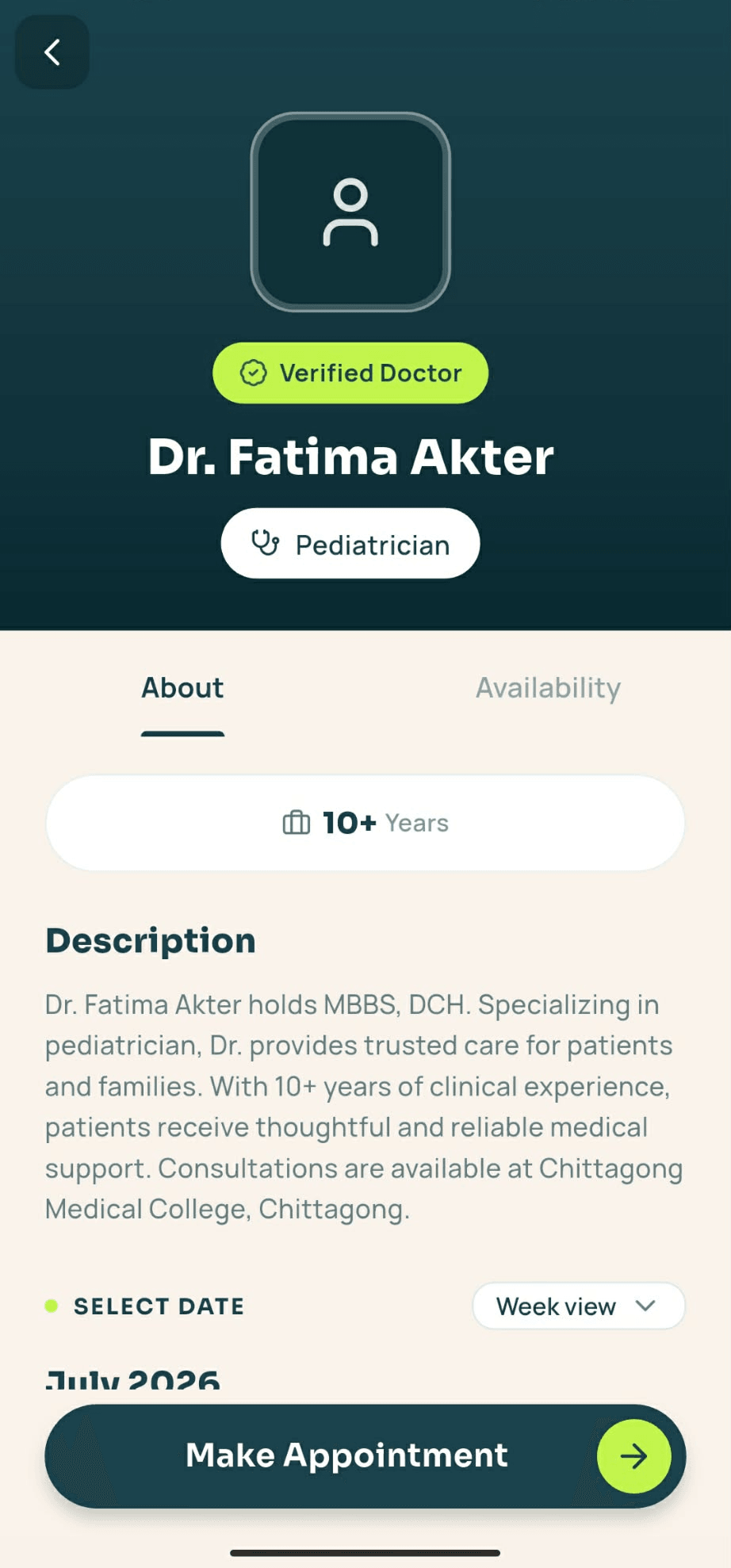 Doctor profile