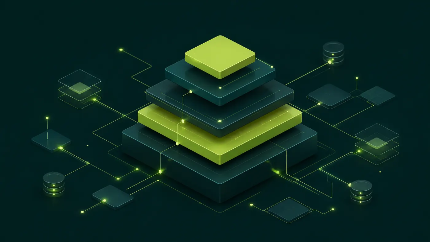 Illustration of layered systems, data, and infrastructure